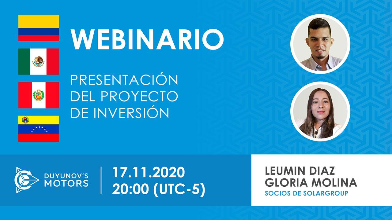 Latinoamerica. Presentación del proyecto de inversión "Motores de Duyunov"
