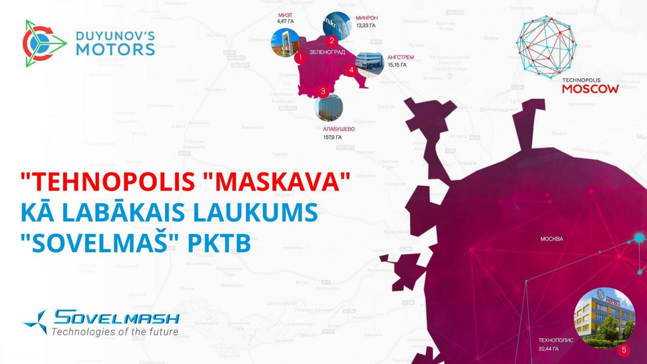 Novatoru pasaule: "Tehnopolis "Maskava" kā labākais laukums "SovElMaš" PKT birojam