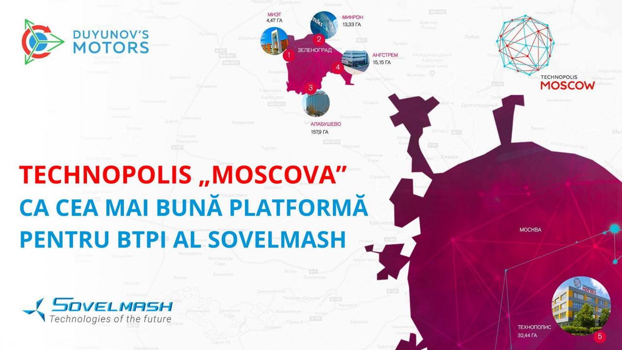 Teritoriul inovatorilor: „Technopolis „Moscova” ca cea mai bună platformă pentru BTPI al „SovElMash”