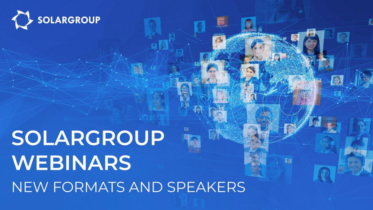 SOLARGROUP webinars: more formats and experts on air