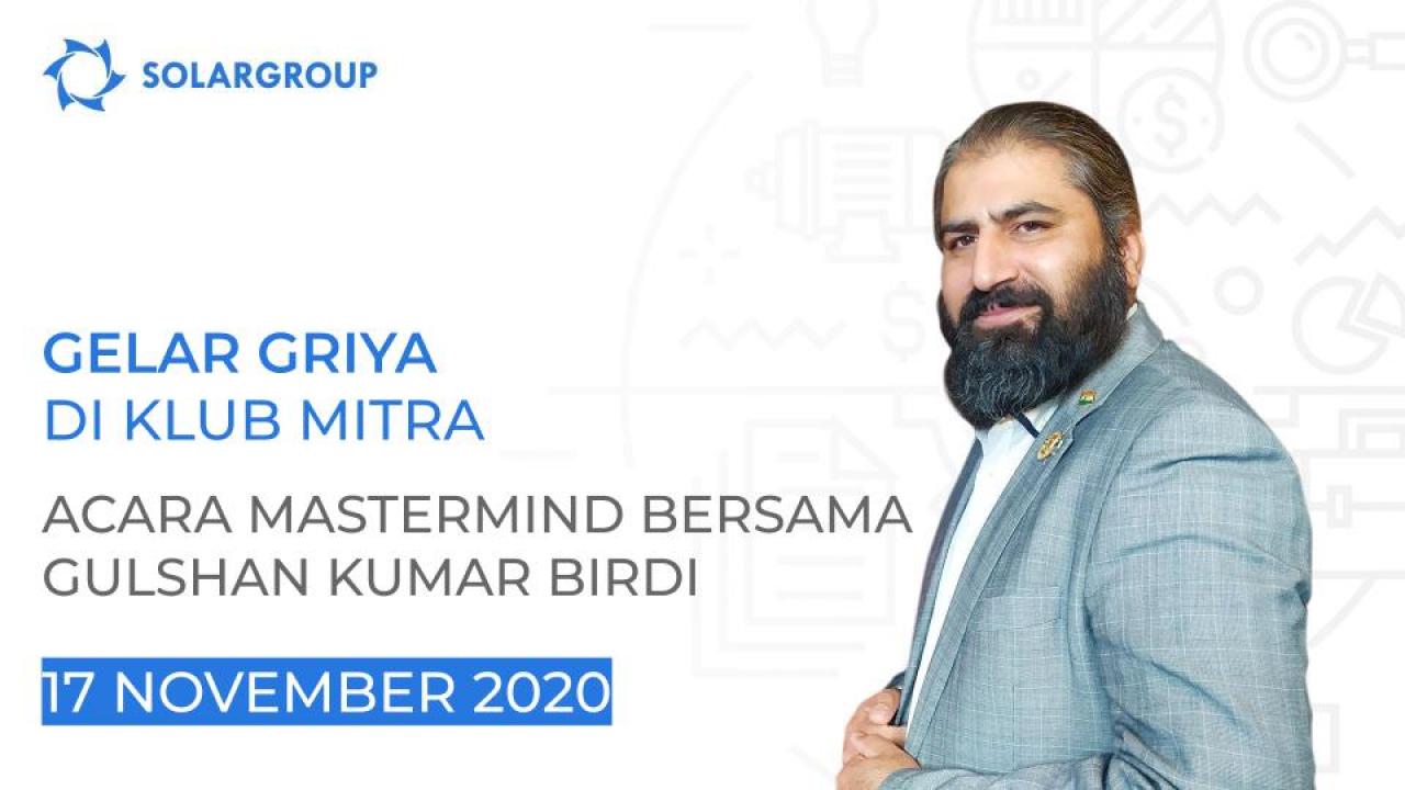 Gelar griya di klub Mitra SOLARGROUP: acara mastermind bersama Gulshan Kumar Birdi