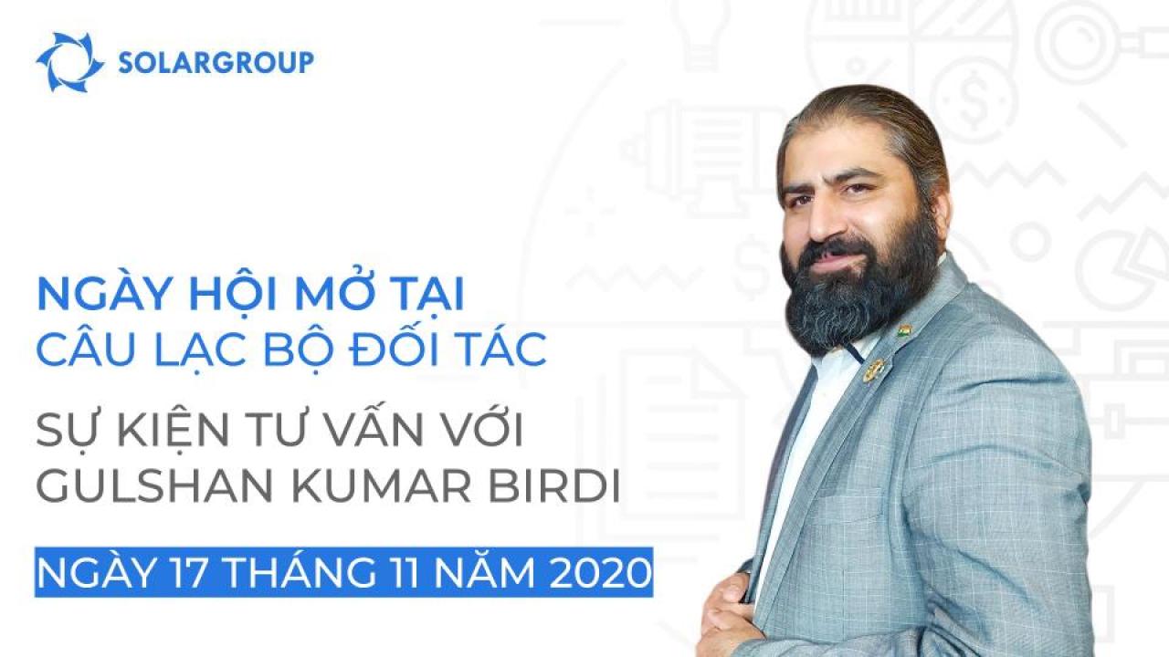 Ngày hội mở tại câu lạc bộ Đối tác SOLARGROUP: sự kiện tư vấn bậc thầy với Gulshan Kumar Birdi