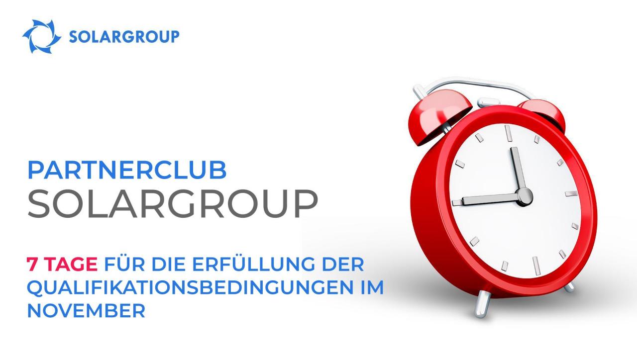 7 Tage bis zum Ende der Qualifikationsperiode im SOLARGROUP-Partnerclub