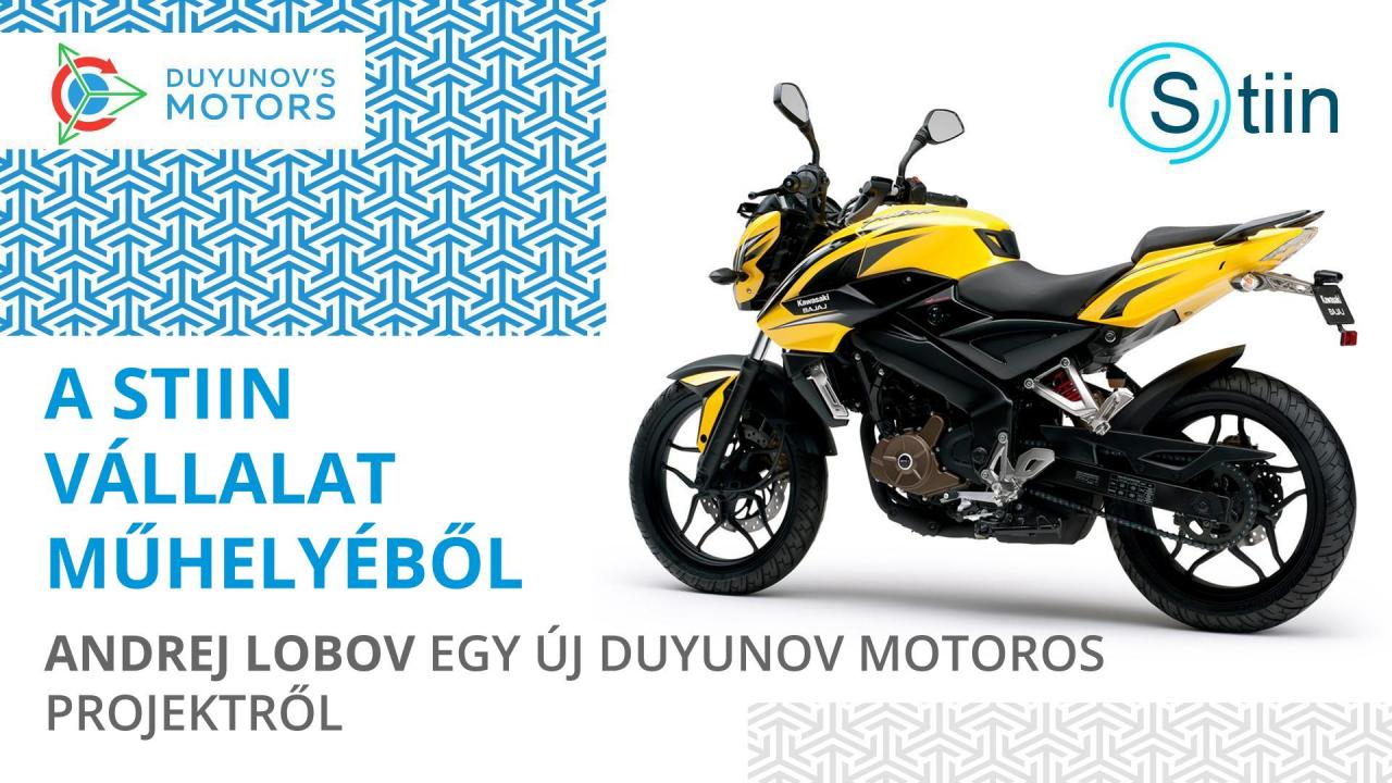 A „STIIN" műhelyében: Andrej Lobov egy új projektről, ami egy Duyunov motoros Bajaj Pulsar motorkerékpár