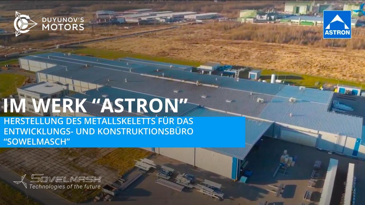 Im Werk "Astron": Hier wird das Metallskelett für das Entwicklungs- und Konstruktionsbüro "SowElMasch" hergestellt