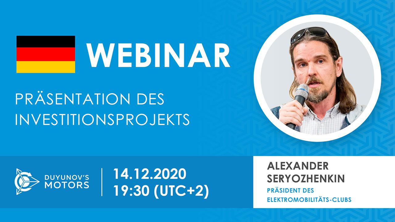Deutschland. Special guest of the SOLARGROUP webinar