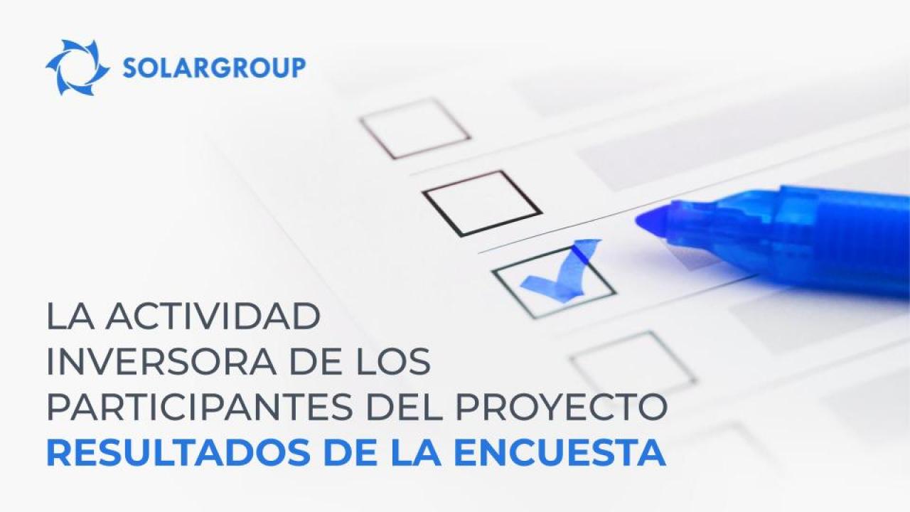 Actividad inversora de los participantes del proyecto "Motores de Duyunov". Resultados de la encuesta