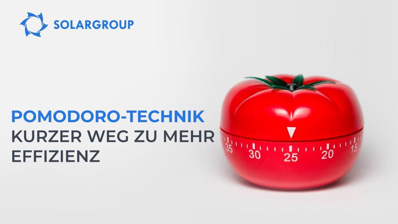 Wie die Pomodoro-Technik hilft, persönliche Effizienz zu steigern.