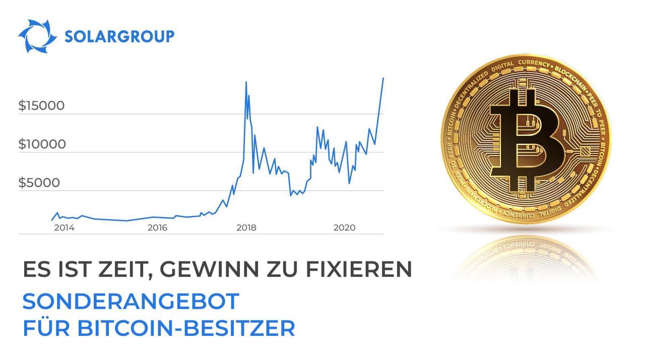 Es ist Zeit, Gewinne zu erwirtschaften - Sonderangebot von SOLARGROUP für Bitcoin-Besitzer!