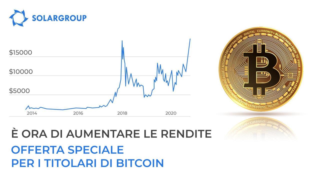 È ora di aumentare le rendite - offerta speciale di SOLARGROUP per titolari di bitcoin!