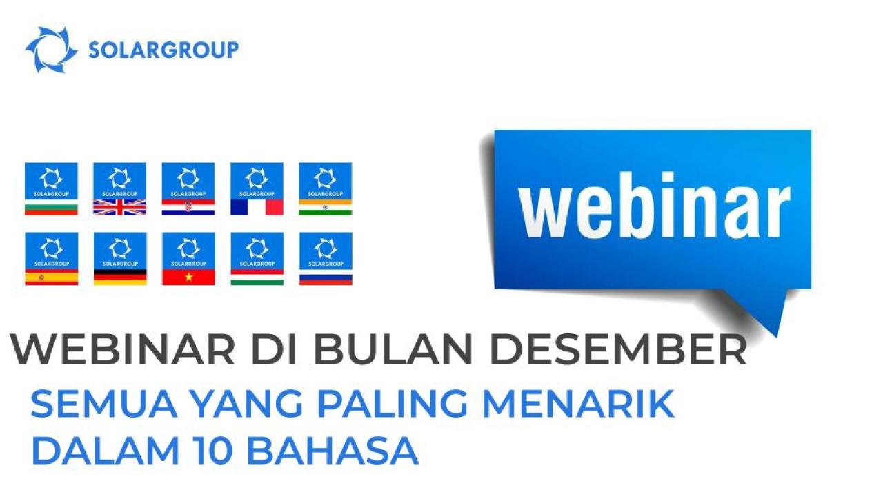 Webinar SOLARGROUP di bulan Desember: semua yang paling menarik