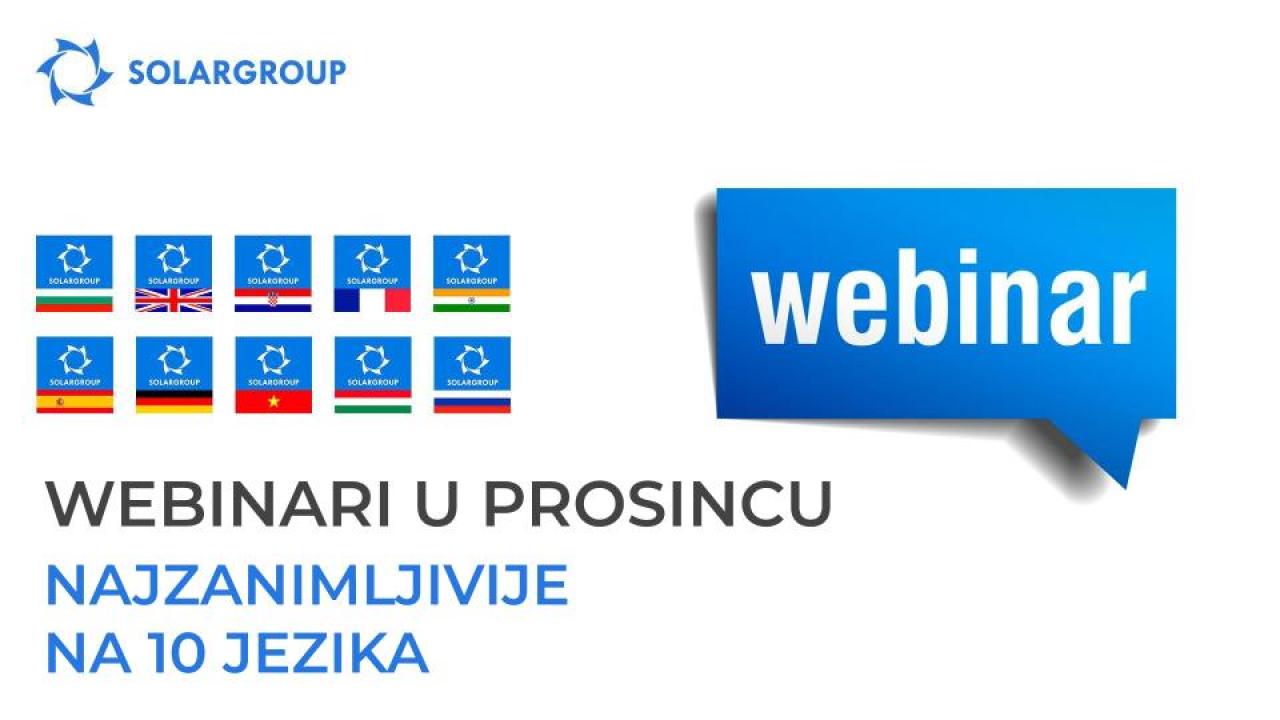 Web seminari SOLARGROUP u prosincu: sva zabava