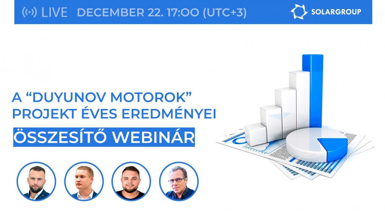 A „Duyunov Motorok" projekt éves eredményei: 11 nyelven sugárzott összesítő webinár