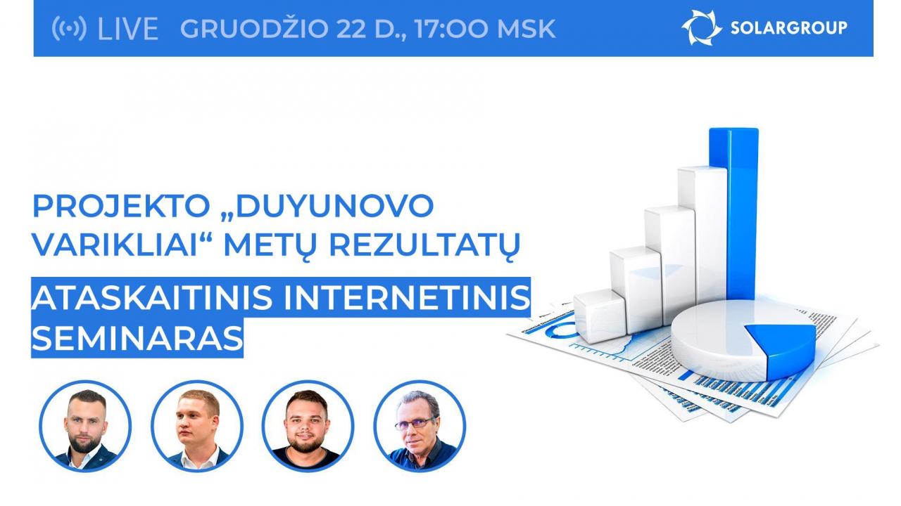 Projekto „Duyunovo varikliai“ metų rezultatai: ataskaitinio internetinio seminaro transliacija (11 kalbų)