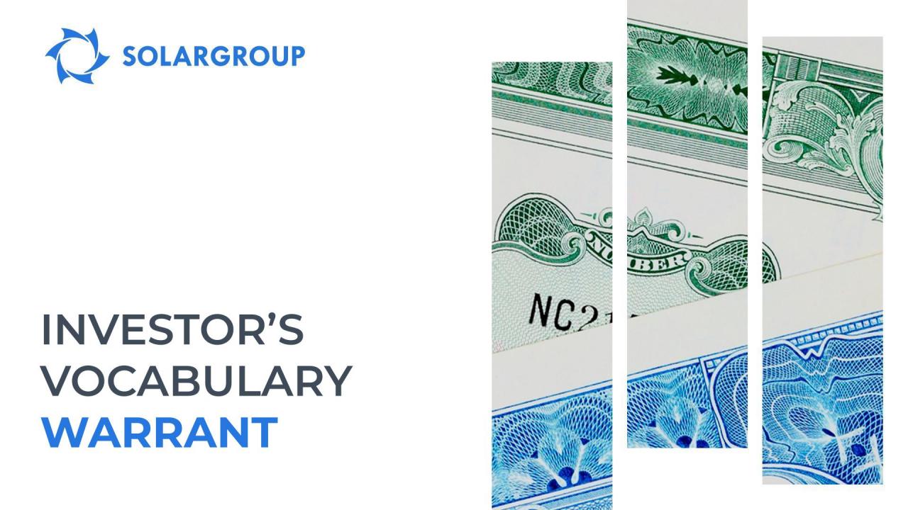 # Investor'sVocabulary: Warrant