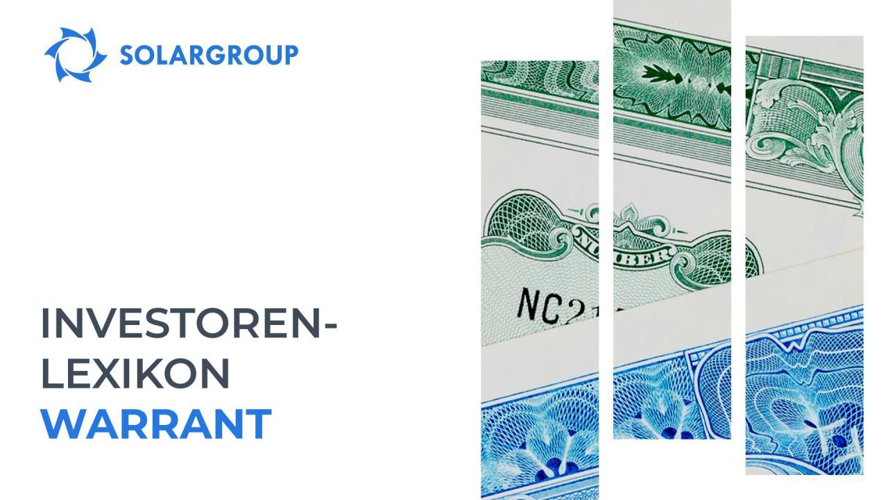 #Investoren-Lexikon: Warrant