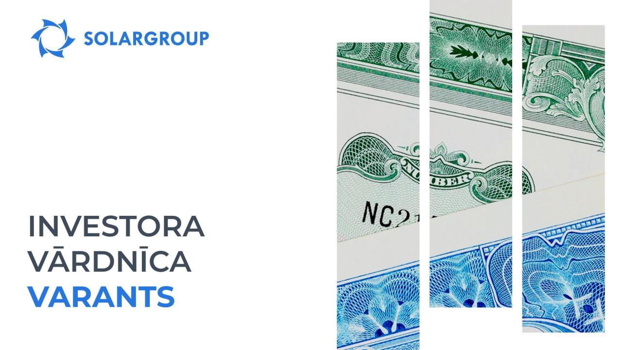 #Investora vārdnīca: Varants