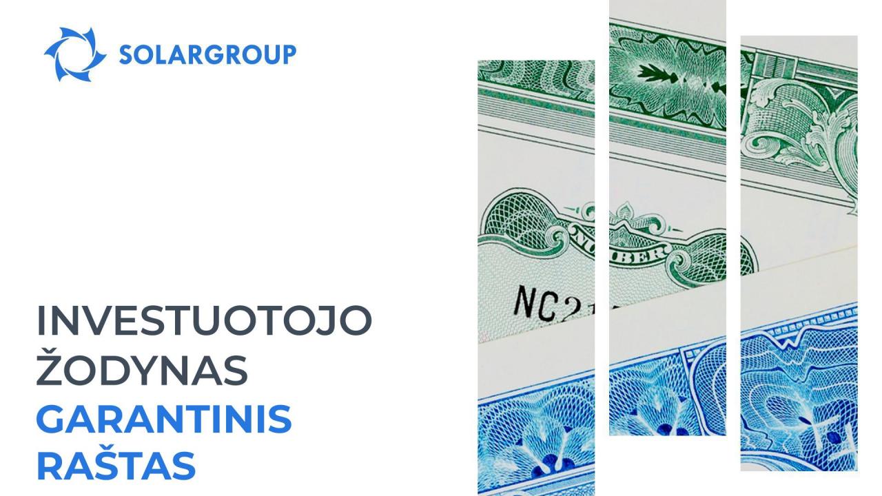 #Investuotojožodynas: garantinis raštas