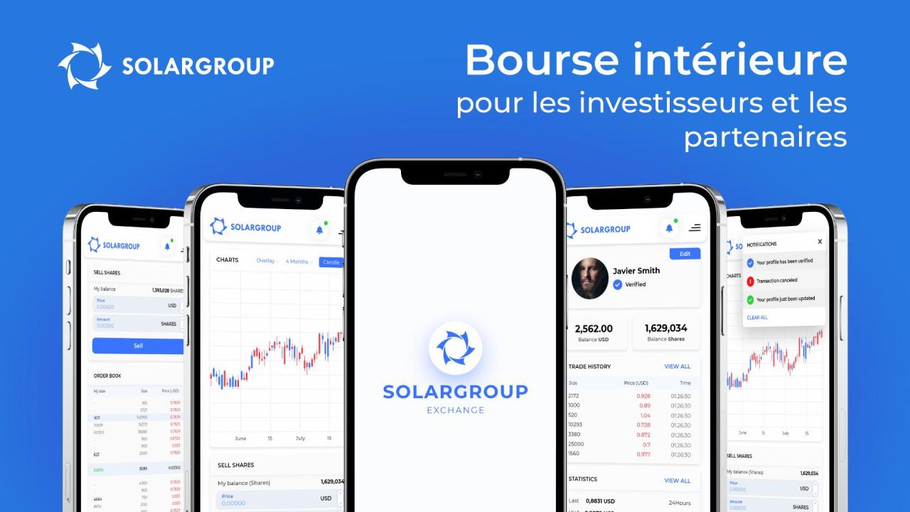 Bourse intérieure pour les investisseurs et les partenaires: la phase active des travaux