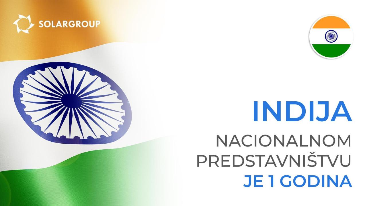 Nacionalnom predstavništvu tvrtke SOLARGROUP u Indiji je 1 godina!