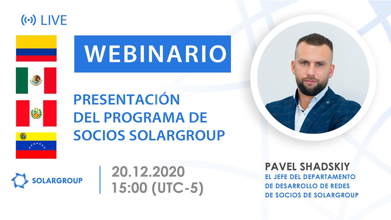 Latinoamerica. Invitado especial al webinario de SOLARGROUP