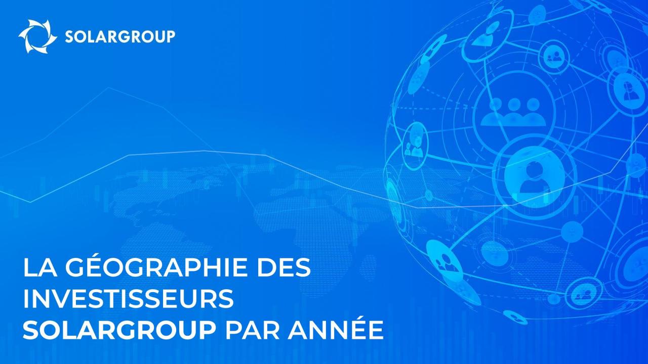 La géographie des investisseurs SOLARGROUP par année