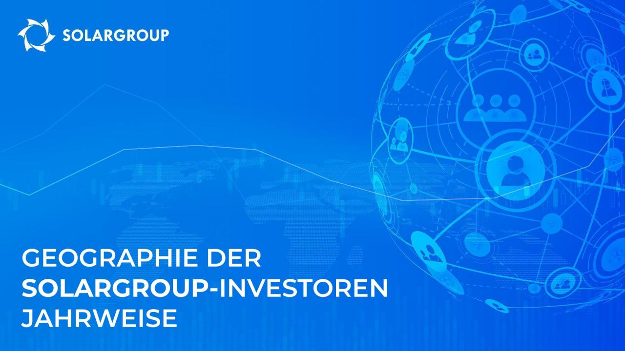 Geographie der SOLARGROUP-Investoren jahrweise