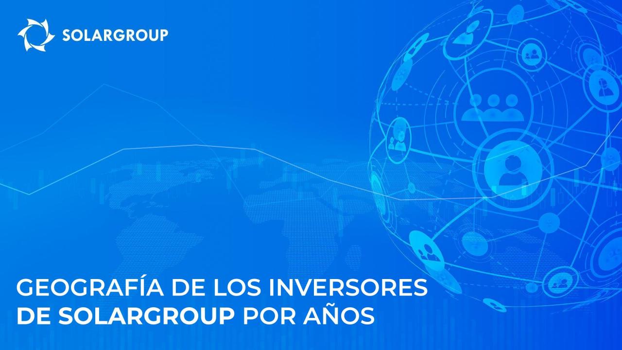 Geografía de los inversores de SOLARGROUP por años