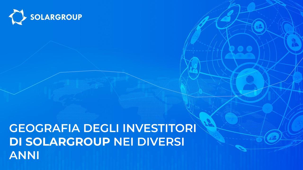 Geografia degli investitori SOLARGROUP nei diversi anni