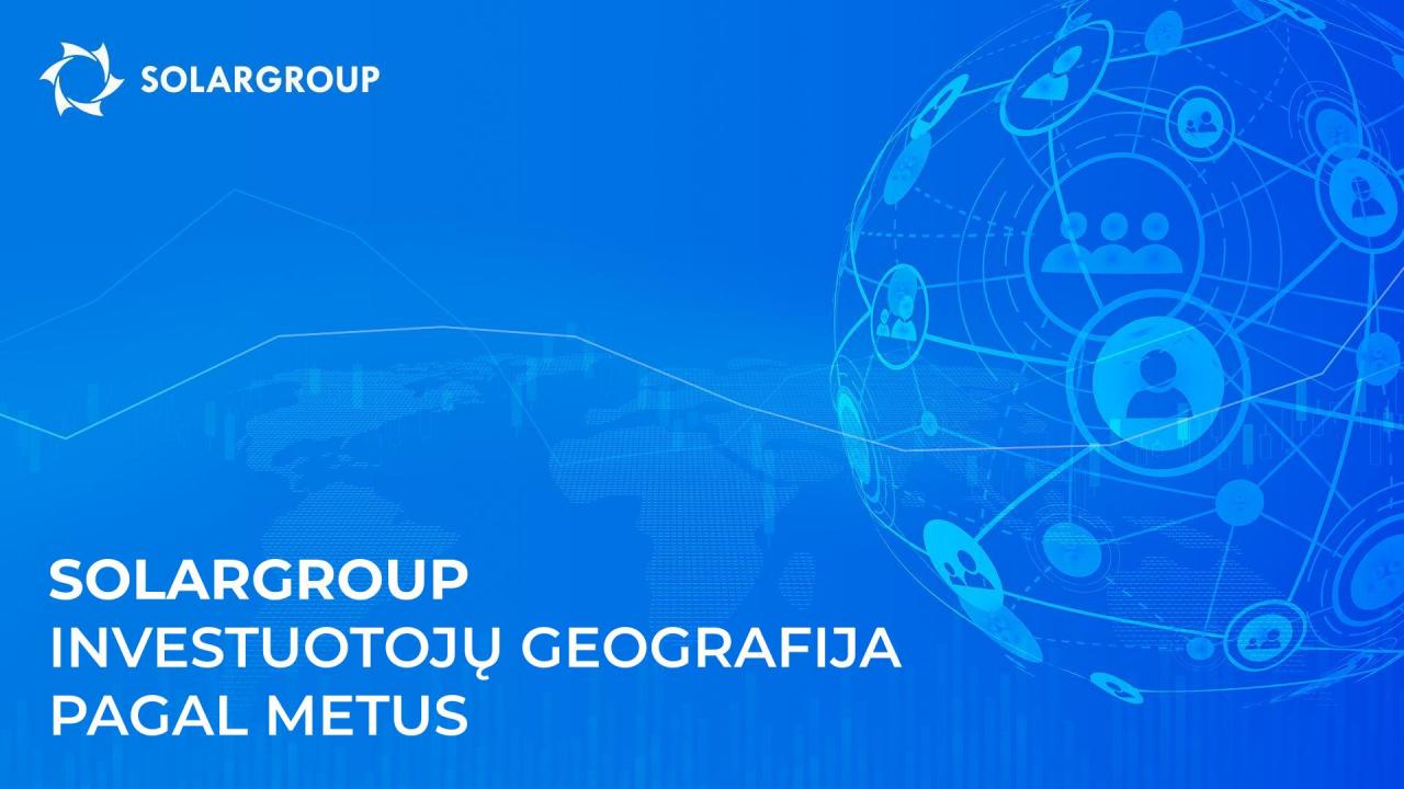 SOLARGROUP investuotojų geografija pagal metus