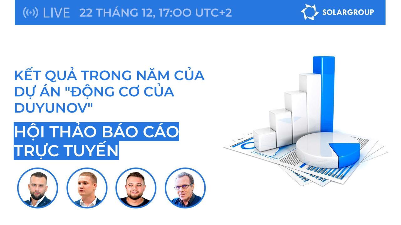 Kết quả trong năm 2020: hội thảo trên web quan trọng trong năm của dự án "Động cơ của Duyunov"