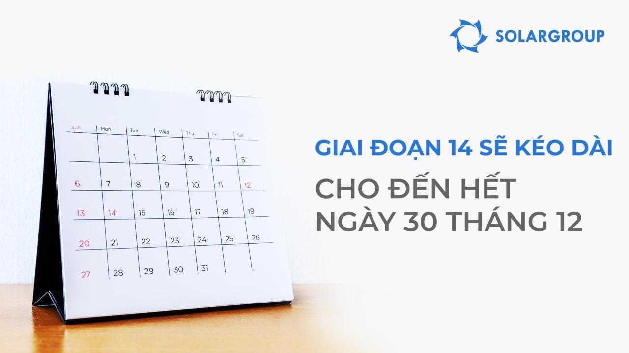 Giai đoạn 14 sẽ kéo dài đến hết ngày 30 tháng 12!