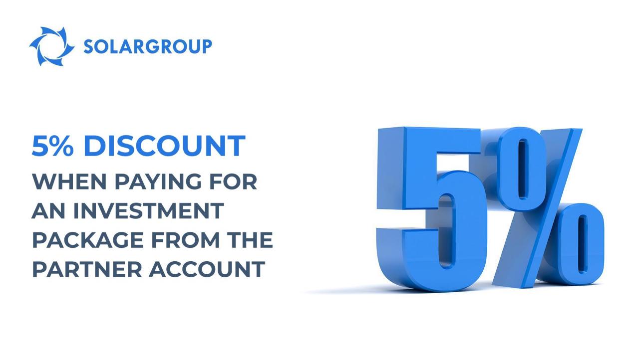 New partner account features: invest with a discount