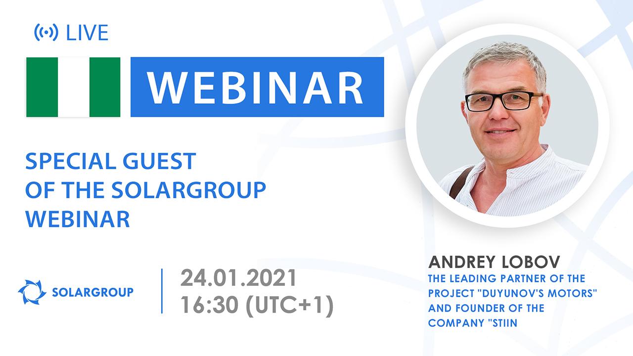 Nigeria. Special guest of the SOLARGROUP webinar