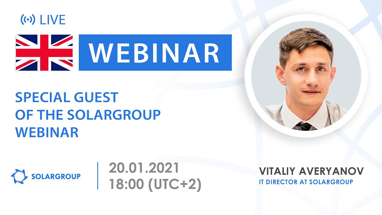 English. Special guest of the SOLARGROUP webinar