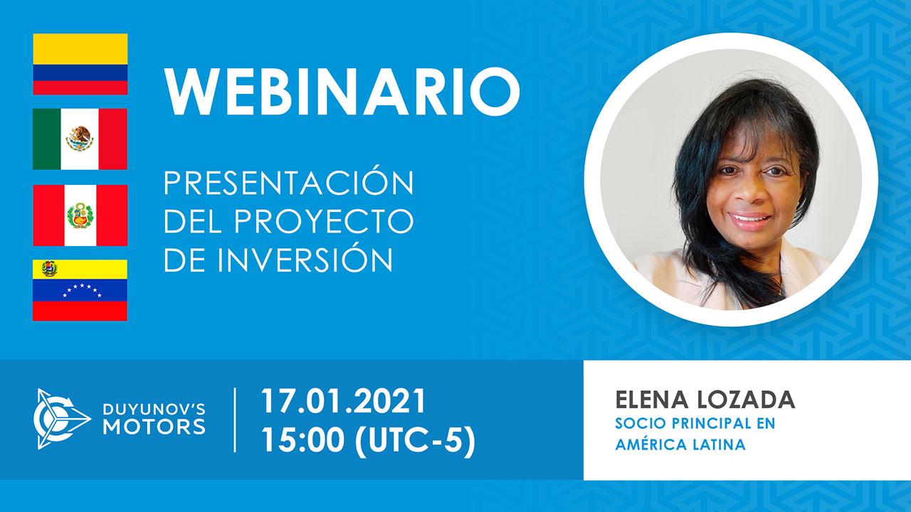Latinoamerica. Presentación del proyecto de inversión "Motores de Duyunov"
