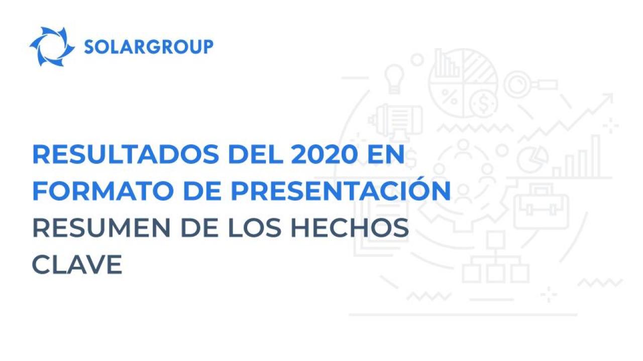 Resultados del 2020 en formato de presentación