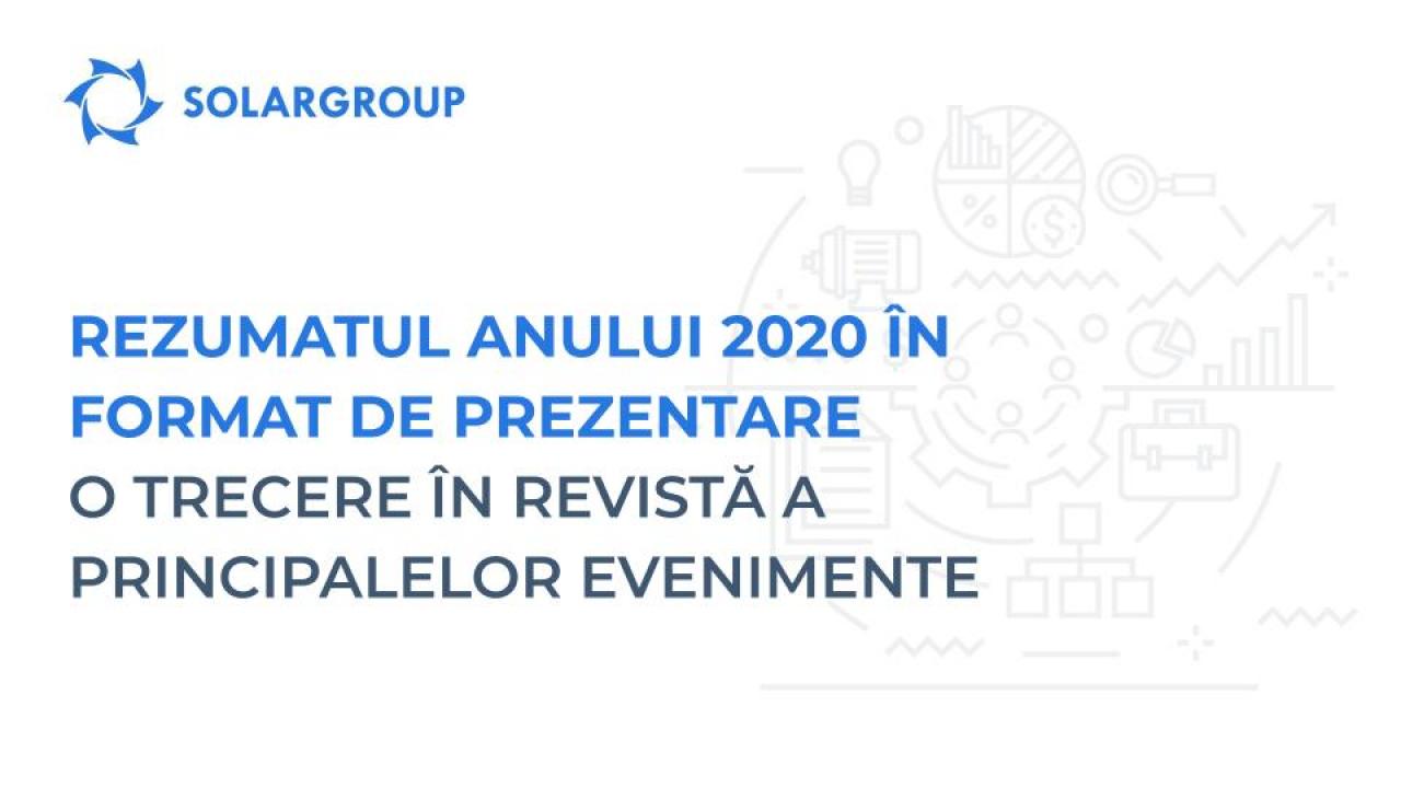 Rezumatul anului 2020 în format de prezentare