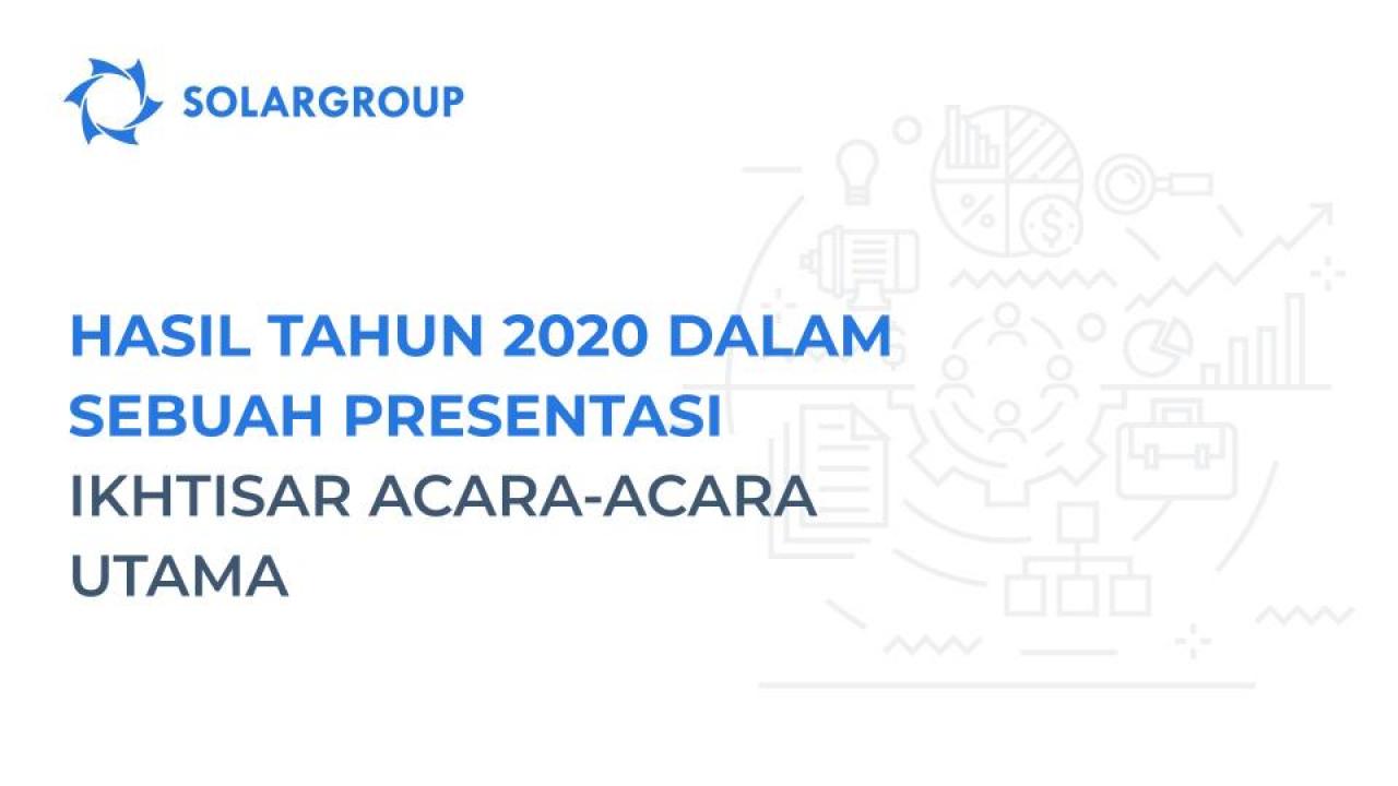 Hasil tahun 2020 dalam sebuah presentasi