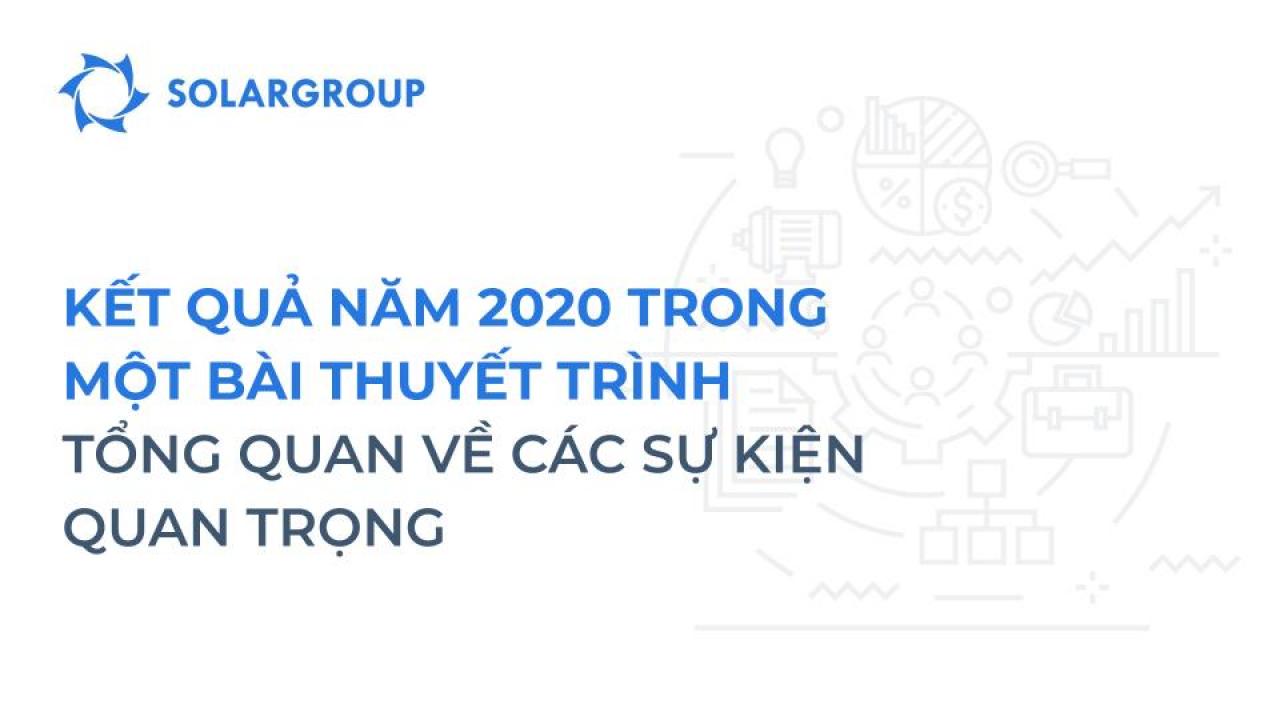 Kết quả năm 2020 trong một bài thuyết trình