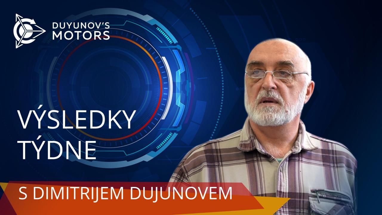 Výsledky týdne v projektu Motory Dujunova