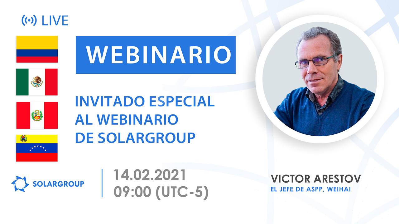 Latinoamerica. Invitado especial al webinario de SOLARGROUP