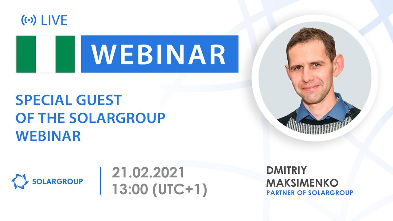 Nigeria. Special guest of the SOLARGROUP webinar