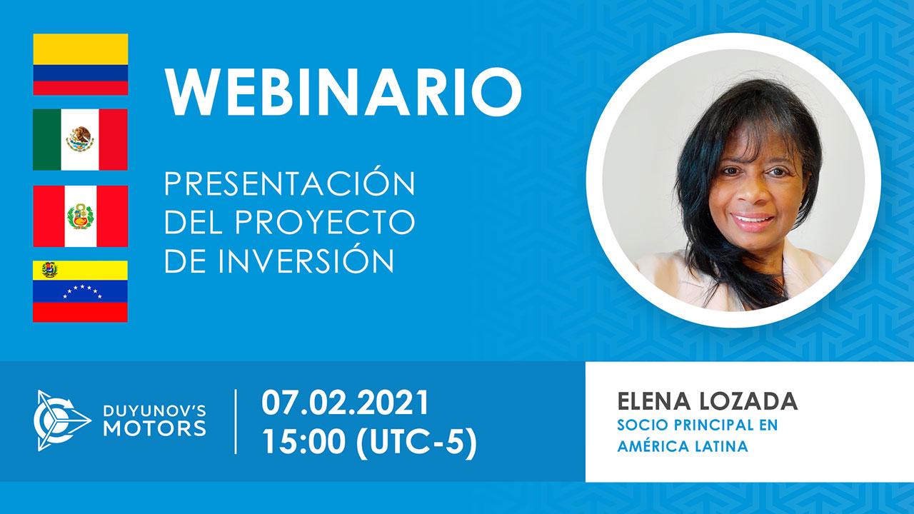 Latinoamerica. Presentación del proyecto de inversión "Motores de Duyunov"