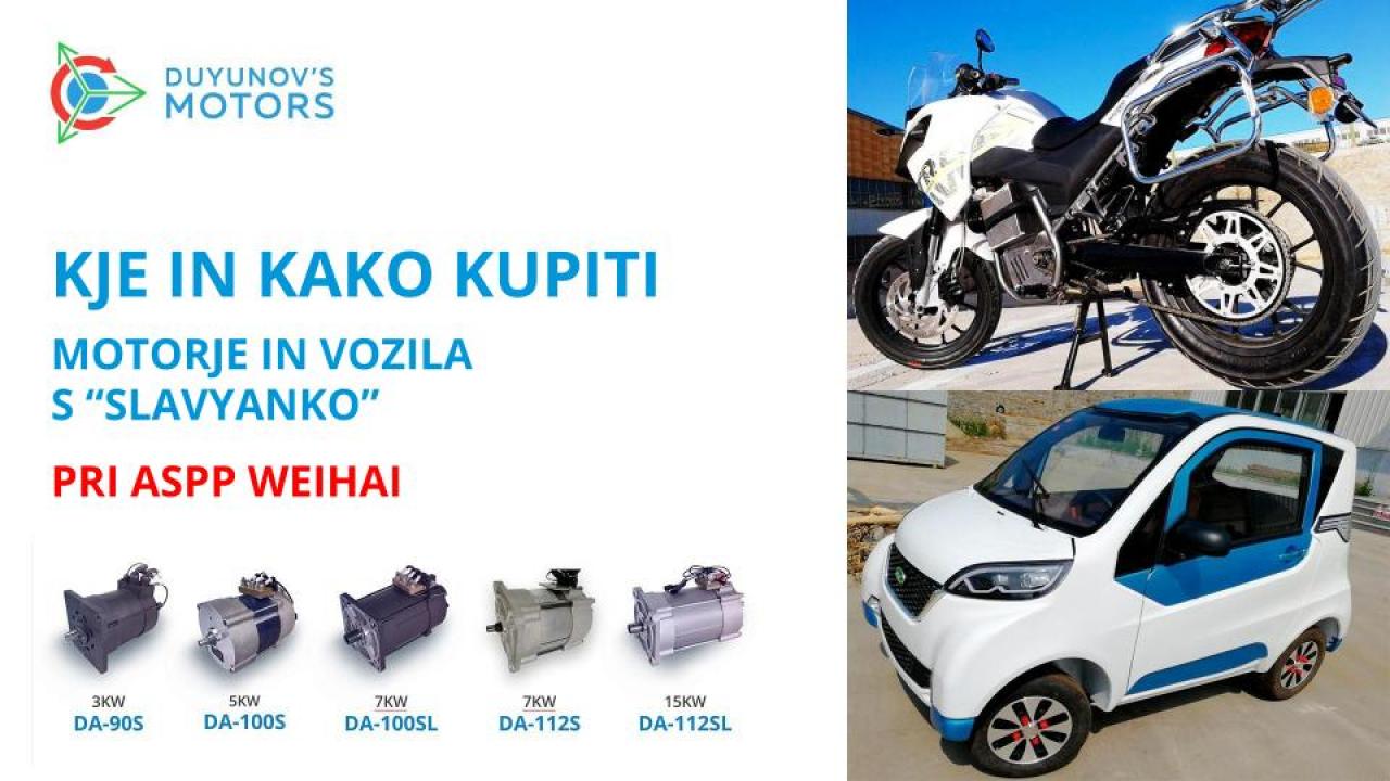 Motorji in vozila s "Slavyanko" podjetja ASPP Weihai: kje in kako jih kupiti