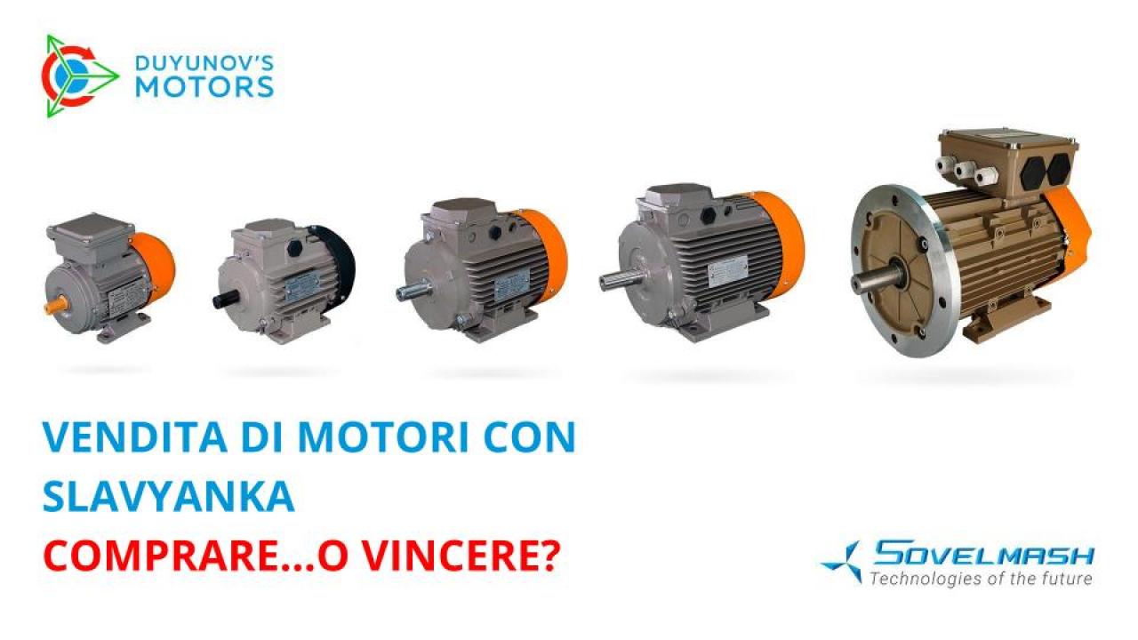 Vendita dei motori con avvolgimenti combinati Slavyanka / Annuncio dell'estrazione dei motori elettrici