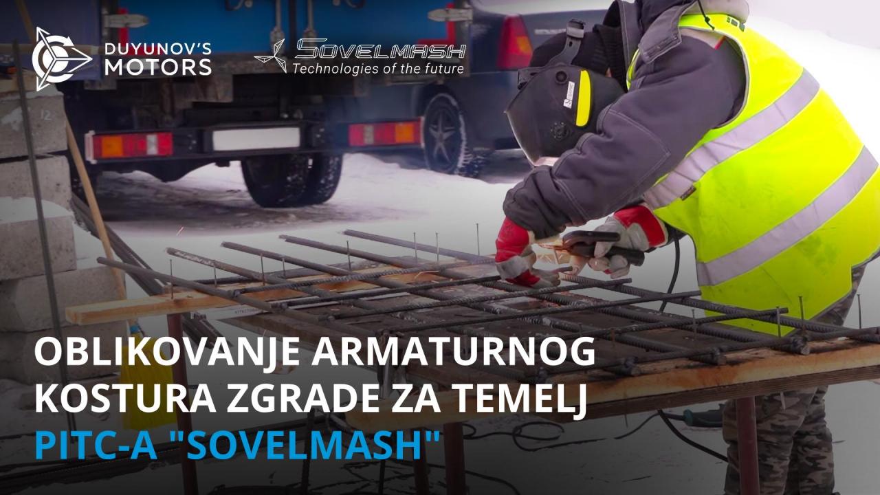 Vijesti s gradilišta PITC "Sovelmash": formiranje armaturnog kostura za temelj