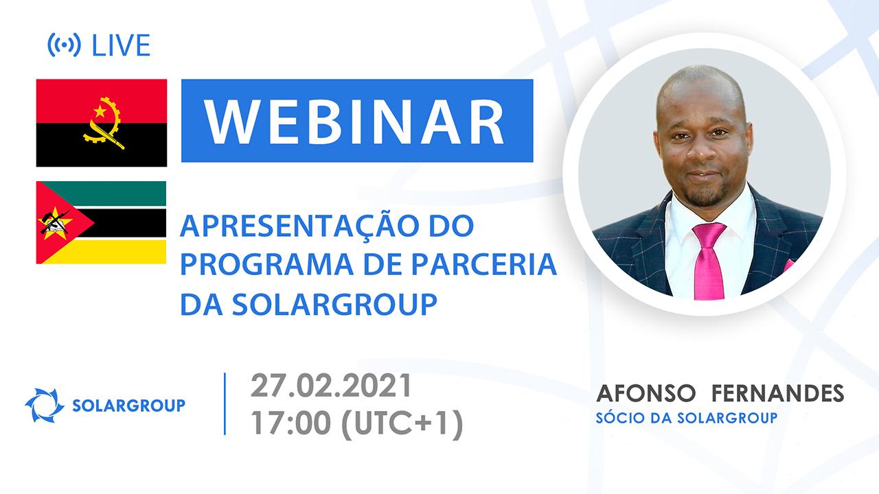 Apresentação do programa de parceria da SOLARGROUP