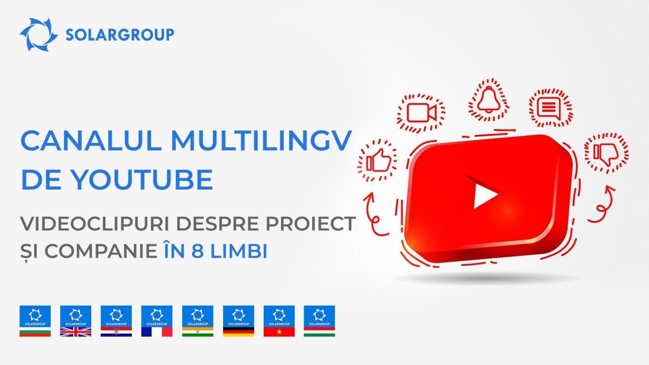 Vizionați videoclipurile despre proiect și compania SOLARGROUP în 8 limbi