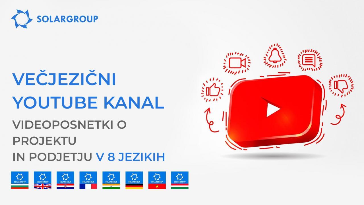 Oglejte si video posnetke o projektu in podjetju SOLARGROUP v 8 jezikih